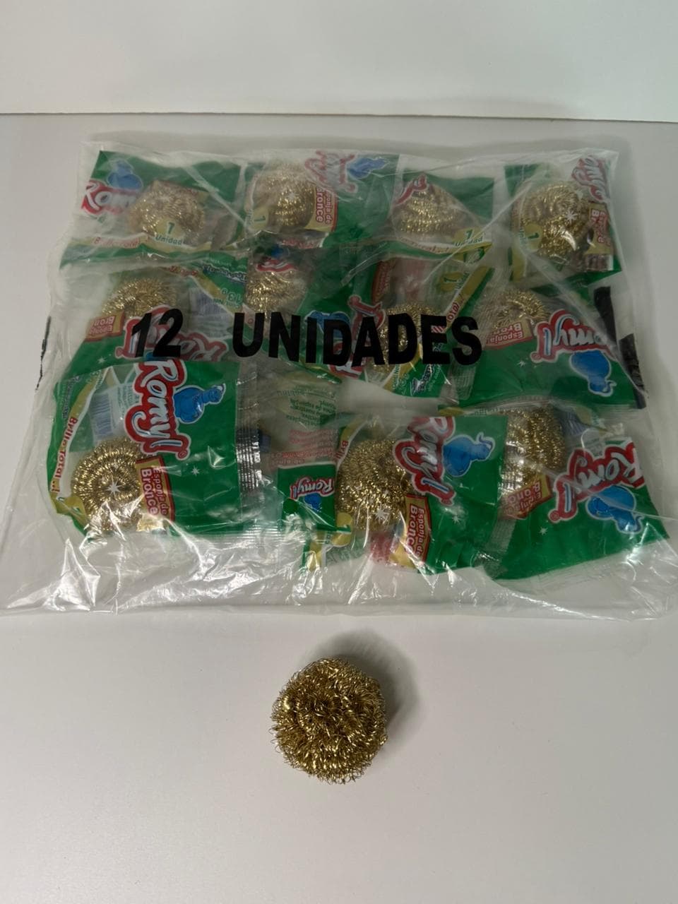 Esponja de bronce 13 grs (12 unidades)